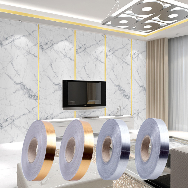 50M 자체 접착 바닥 타일 바닥 벽 스티커 방수 갭 스티커 아름다운 솔기 Applique 벽 타일 실란트 홈 Decorat